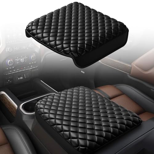 Center Console Cover for 2019-2026 Chevy Silverado 1500 Center Console Cover/GMC Sierra 1500/Tahoe/Suburban/Yukon Arm Rest Cover, Anti-Scratch for 2026 Chevy Silverado 1500 Accessories