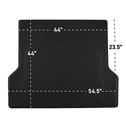 FH Group ClimaProof Universal Cargo Mat – All-Weather, Trimmable Trunk Mat (54.5" W x 44" D) – Fits Most Cars, SUVs & Trucks – Black - color: Black, size: Large