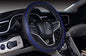Mayco Bell Small Size Steering Wheel Cover Anti-Slip,Safety,Soft,Breathable,Durable,Full Surround,Comfortable Grip Microfiber Leather (14-14.25 inch,Black Dark Blue) - color: Black Dark Blue, size: 14''-14.25''
