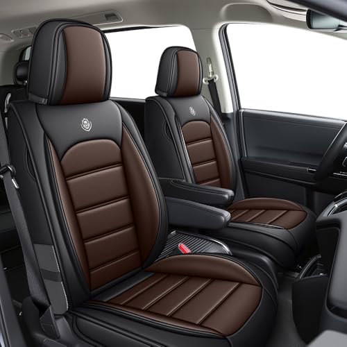 Car Seat Cover for Ascent Seat Covers for Cars 2004-2026,Leather Waterproof Car Seat Covers Full Set,All Weather Tech Car Seat Protector,7 Seats Black Coffee