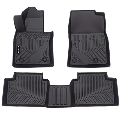 Floor Mats Custom for Mazda CX-30 2020-2026 All Weather Protection TPE Heavy Duty Non-Slip Automotive Floor Liners Fits Front& 2nd Row Full Set Accessories, Black - style: 2) For CX-30 2020-2026