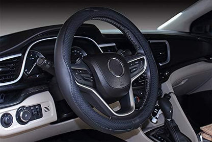Mayco Bell 2019 New Microfiber Leather Car Extra Large Steering Wheel Cover for Big Trucks (18.3-18.7'', Black) - color: Black, size: 19''
