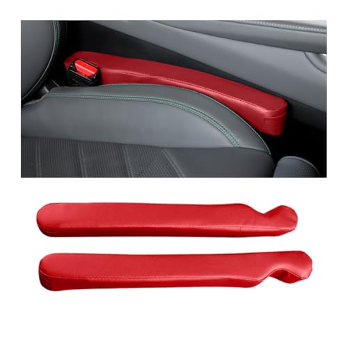 Mandark Car Seat Gap Filler, 2PCS Leather Vehicle Gap Stopper to Fill Between Seat and Console, Automotive Crevice Plug Blocker Accessories from Dropping, Universal for SUV, Sedan, Truck (Red) - color: Red