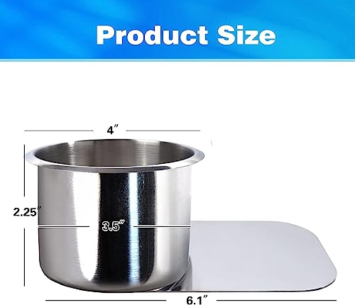 GSE Games & Sports Expert Stainless Steel Cup Holder, Drop-in Cup Holder for Casino Poker Tables, Work Desks, Boats, RVs, Cards & Trucks (Slide Under) - color: Jumbo, style: 2-Pack