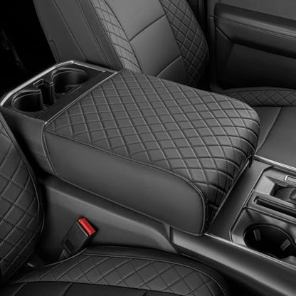 Center Console Cover Compatible with 2021 2022 2023 2024 2025 2026 Ford F150, Fully Covered Anti-Scratch Armrest Cover for car, Middle Interior Accessories (Bucket Seat Only) - size: 2021-2025 F150 Bucket Seat