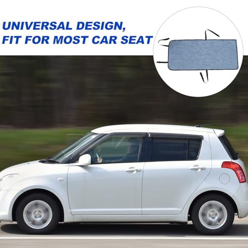 Kisangel Pet Car Seat Cover Waterproof Sturdy Front and Back Seat Protector for Dogs Light Blue Pet Cushion Pad