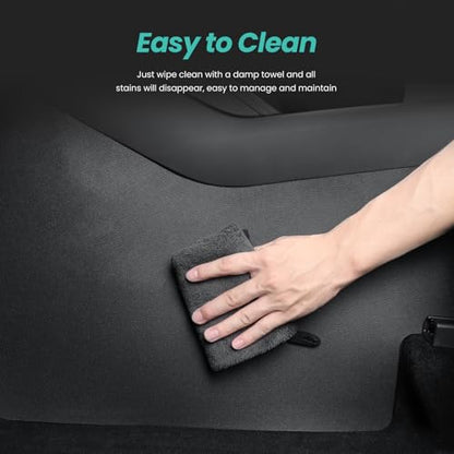 2025 2026 Model Y Juniper Center Console Anti-Kick Protection Mats 5PCS TPE Suede Panel Protector Cover of Center Console for Model Y Refresh Juniper (Premium/Performance)-NO for (Standard)