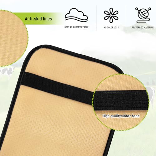 SuperKaKa Car Cow Print Armrest Cover-Cute Center Console Mat Cars Interior Accessories for Women Men,Protection Pad Fit Most Auto,Vehicle, SUV, Truck Arm Rest Box (Cow, Black)