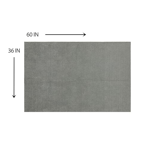 Mohawk Home Cargo Liner Moisture Barrier Mat Utility Solid Gray 3' X 5' Other Perfect for Kitchen, Living Room, Kids Room, Dining Room, Hallway, Office, Garage, Entryway, Bathroom, Laundry Room - size: 3' X 5'