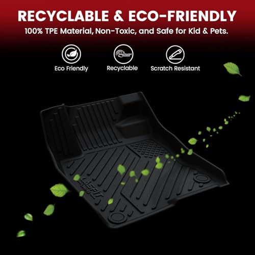 LASFIT Floor Mats for Nissan Versa 2020-2025, Custom Fit All Weather Protection Durable TPE Floor Liners for Nissan Versa S/SR/SV 2025 2024 2023 2022 2021 2020 1st & 2nd Row Car Mats, Black - size: 1)For Nissan Versa | 2020-2025