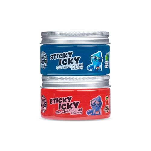 Chemical Guys Sticky Icky Car Cleaning Gel, Green Apple & Sweet Strawberry Scent - Detailing Kit, Car Dust Crevice Cleaner, Slime Auto Air Vent, Cleaning Putty For Keyboard Cleaner (2 Pack) - CJK1002 - size: 3.5 Ounce (Pack of 2), style: Various