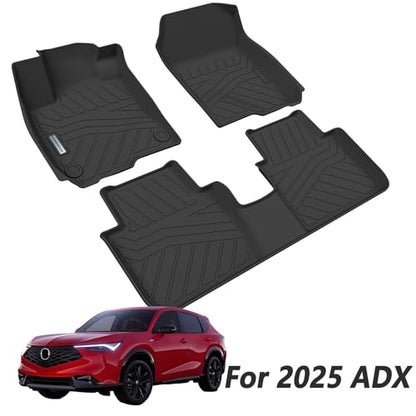 Floor Liners for 2025 Acura ADX & Honda HR-V 2023-2026 TPE All Weather Protection 1st & 2nd Row Car Floor Mats 2025 ADX Accessories-Black - size: 25|For Acura|Full Set
