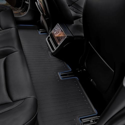 OEDRO Floor Mats Fits for Tesla Model Y 5-Seater 2024-2020 Custom Fit All Weather TPE Automotive Interior Cargo Liners Trunk Mats Accessories for Model Y (NOT for Model Y Juniper) 6 Pcs Mats Set - style: 2020-2024 Model Y 5-Seater