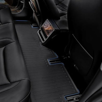 OEDRO Floor Mats Fits for Tesla Model Y 5-Seater 2024-2020 Custom Fit All Weather TPE Automotive Interior Cargo Liners Trunk Mats Accessories for Model Y (NOT for Model Y Juniper) 6 Pcs Mats Set - style: 2020-2024 Model Y 5-Seater