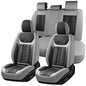 Seat Covers, Atomutive Car Seat Covers Full Sets, Waterproof Seat Cover for Cars, Luxury Leather Universal Seat Cover Accessories Fit for Most Cars SUV Truck Sedans(Grey)