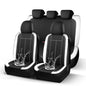 HChengkikz Car Seat Covers Full Set, Waterproof Neoprene Car seat Covers, Airbag Compatible, Universal Fit Automotive Seat Covers for Most Cars, Trucks, SUVs (Black + White) - color: N816 Black White, size: Full Set