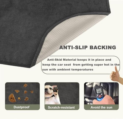 Waterproof Backseat Cover for Car Trucks Van SUV Jeep,Rear Bench Towel Seat Covers,(Grey) - color: Grey