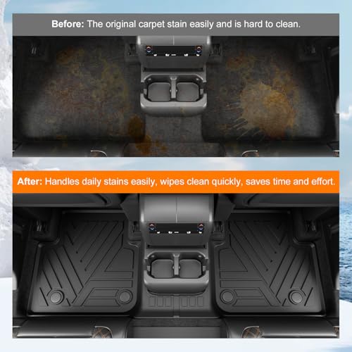 powoq 6 Seats Floor Mats Compatible with 2021-2026 Jeep Grand Cherokee L Cargo Mat Floor Liner TPE Replacement for 2021-2026 Jeep Grand Cherokee L Accessories (Trunk Mat+Backrest Mats+Floor mats) - size: Compatible with Grand Cherokee L 6Seat | 2021-2026