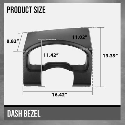 ALLGOOD Instrument Cluster Cover Panel Dash Bezel Trim, Compatible with Ford F150 2004-2008, Black - color: Black