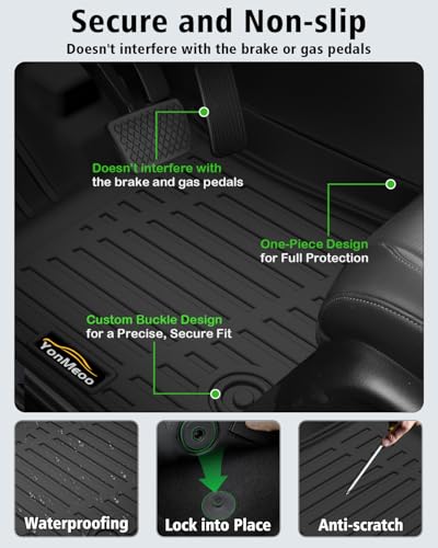 Floor Mats Custom for Nissan Armada 2025-2026 / Infiniti QX80 Fit 8 Seats Trunk Mat with Backrest Mat All Weather TPE Rubber Cargo Liner Full Set Floor Liners for Armada 2025 Accessories - size: For Niaasn Armada 2025-2026 All Mats