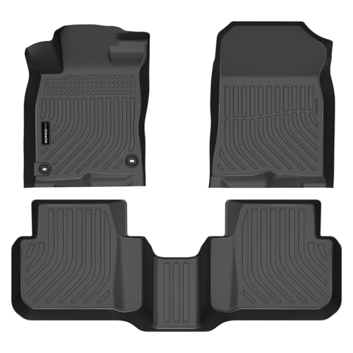 Auxko All Weather Floor Mats Fit for Honda Civic Sedan Hybrid & Civic Hatchback Hybrid 2026 2025 TPE Liners Accessories All Season Guard Odorless Anti-Slip Floor Mats Black - size: civic hybrid|2025-2026|floor mats