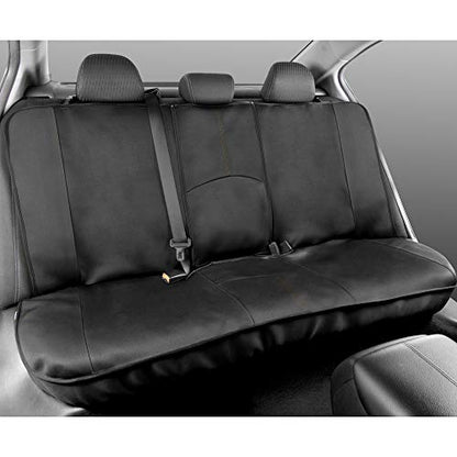 Motor Trend SpillGuard Waterproof Car Seat Covers, Front and Rear Full Set (Beige Stitch) – Neoprene Seat Protectors with Extended Bench Side Coverage for Auto, Truck, Van, and SUV - color: Beige Stitching