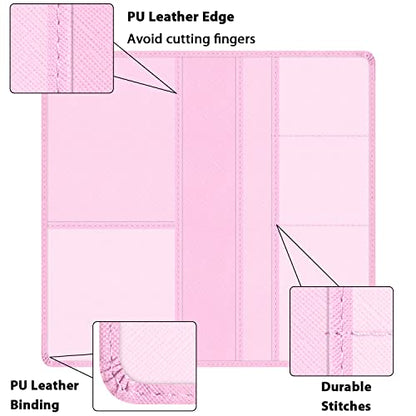 Car Insurance and Registration Holder, 9.5 x 5 Inch PU Leather Vehicle Glove Box Organizer Wallet Case for Insurance Card, Driver License, Paperwork - Pink - color: Pink