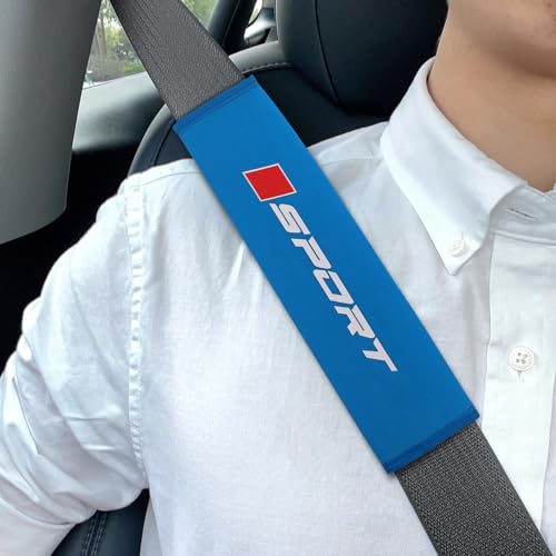 Car Seat Belt Covers, Soft Seat Belt Shoulder Guard, Breathable Seatbelt Shoulder Strap Cushion Pad for Comfortable Driving, Universal Car Interior Accessories for Most Cars Trucks SUV (Blue) - color: Blue
