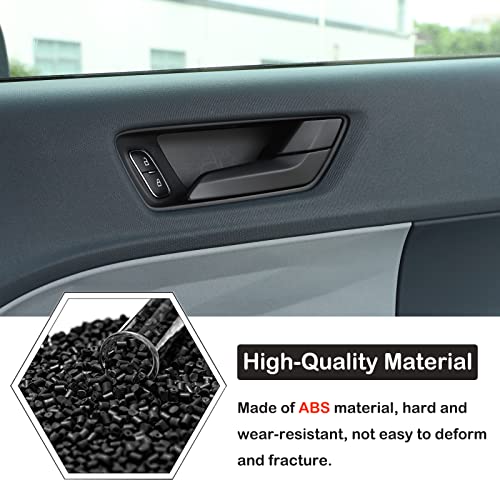 Aunginsy 8Pcs Car Inner Door Handle Switch Panel Trim Cover Compatible with Ford Maverick 2022-2025 Pickup Front Rear Door Handle Bowl Frame Panel Protector Decorative Sticker ABS Interior Accessories - color: Matte Black