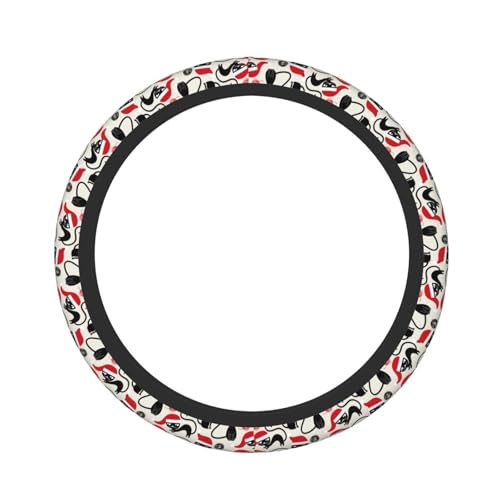 Cute Christmas Cat Kitty Kitten Car Steering Wheel Cover,Non-Slip Elastic Neoprene-Sweat Car Accessories,Universal 15 Inch Fit Auto, Vans Trucks,Suvs, Truck - color: Cat