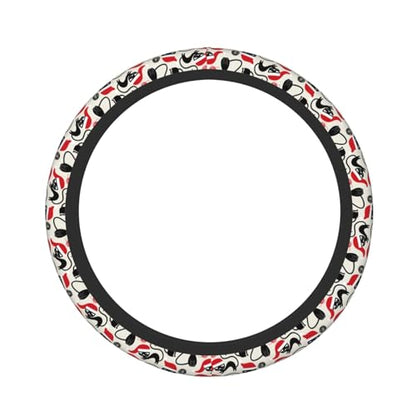 Cute Christmas Cat Kitty Kitten Car Steering Wheel Cover,Non-Slip Elastic Neoprene-Sweat Car Accessories,Universal 15 Inch Fit Auto, Vans Trucks,Suvs, Truck - color: Cat