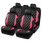 Road Comforts Seat Covers, Premium Leather Car Seat Covers Full Set for Women Girls,Airbag Compatible, Automotive Seat Covers Universal Fit Most Cars,Vans,Truck,SUV - color: Hot Pink Full Set