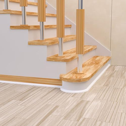 Flexible Quarter Round Molding, Mini Peel and Stick Rubber Trim Molding(59Inch) - color: White, size: 5 Feet