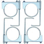 4" Universal Exhaust Clamp with Hanger, Muffler Exhaust for Automotive (4 Pcs) - size: 4 Inch-4 PACK