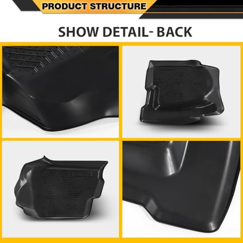G-PLUS TPE Cargo Liners Compatible with 1999-2007 Chevy Silverado/GMC Sierra 1500 2500 (Fits Extended Cab Trucks Only) 3PCS Black Floor Liners 1st & 2nd Row All Weather Full Protection - size: Fit Silverado/Sierra 99-06 | Extended Cab | 3PCS