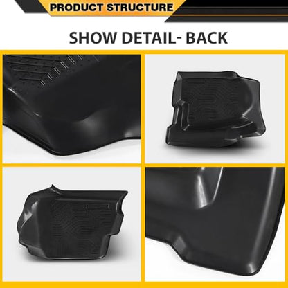 G-PLUS TPE Cargo Liners Compatible with 1999-2007 Chevy Silverado/GMC Sierra 1500 2500 (Fits Extended Cab Trucks Only) 3PCS Black Floor Liners 1st & 2nd Row All Weather Full Protection - size: Fit Silverado/Sierra 99-06 | Extended Cab | 3PCS