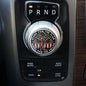 Gear Shift Switch Knob Cover Aluminium Dial Shifter Trim Plate for Dodge Ram 1500/2500 Battlefield Cross Stand for The Flag Kneel for The Fallen Patriotic