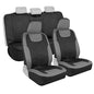 Motor Trend Perfect Symmetry Gray Car Seat Covers, Full Set – Waterproof Neoprene Foam Lining, Durable Front and Back Rear Bench Protectors, Fits Most Car Truck Van and SUV - color: Gray Front Black Rear