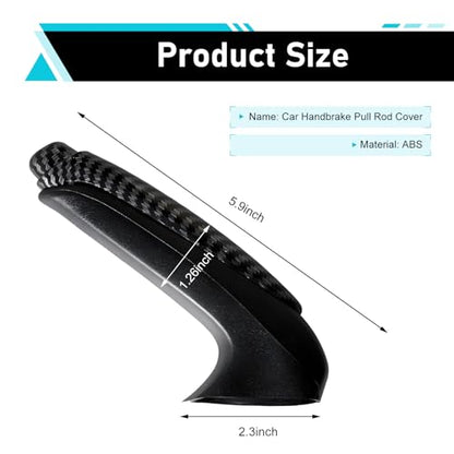 Emergency Brake Parking Handle Cover, ABS Car Handbrake Protector, Carbon Fiber Texture Decoration Accessories, Compatible with Civic 2006-2011 47115-SNA-A82ZA (Black)