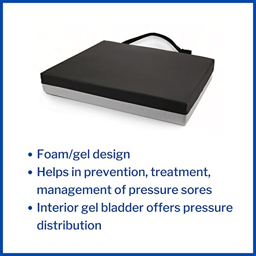 McKesson Seat Cushion for Wheelchairs and Office Chair, Foam/Gel, 22 in x 18 in x 3 in, 1 Count - size: 22x18x3 Inch (Pack of 1)
