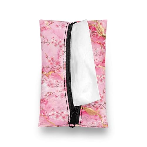 Cherry Blossom Fashion Tissue Packs, Mini Tissues Holder Fashion Prints Small Purses Car Small Houlders Easy to Carry for Outdoors - color: Cherry Blossom1