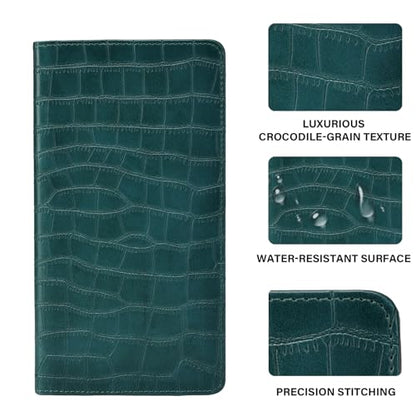 Car Registration and Insurance Holder, Teal Green Vehicle Glove Box Car Organizer with Magnetic Closure for Documents, Cards, License Car Organization, 1 Pack - color: Teal Green