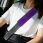 PATIKIL Car Seat Belt Cover Pad, (Purple) (2 Pcs), Soft Fluffy Seatbelt Cushion Shoulder Strap Covers, Suit for - Bag/Auto/Car Accessories - color: Purple