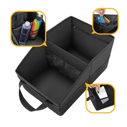 Car Organizer - Car Organizers and Storage, Collapsible Small Car Seat Storage Organizer for Console Front/Back, Automotive Backseat Organizer Passenger Seat Organizer
