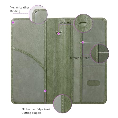 CoBak Car Registration and Insurance Holder - Vehicle Glove Box Car Organizer,Auto Truck Comparment Accessories Case with Magnetic Closure for Driver License,Cards - color: L-Route Peak Green