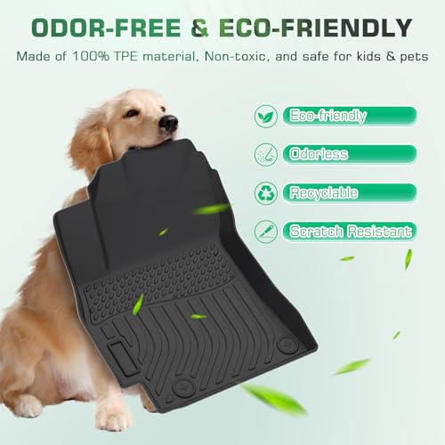 Floor Mats & Cargo Liner for Hyundai Elantra 2017-2020 (Not for Elantra GT), All Weather TPE Custom Fit Floor Liner for Hyundai Elantra Anti-Slip Front & 2nd Row & Trunk Mat