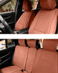 Eco-Leather Car Seat Cover – Luxury Universal Driver Seat Protector for Cars, SUVs, Trucks (Brown Front Back) - color: Brown Front Back