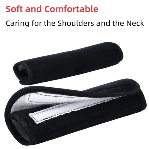 2 Pack Soft Seat Belt Cover Pad with Embroidered Fabric Sticker - Comfortable Seatbelt Covers for All Cars and All Ages - Seat Belt Extender Shoulder Pad - Seatbelt Cushion for Backpack - size: Fasten
