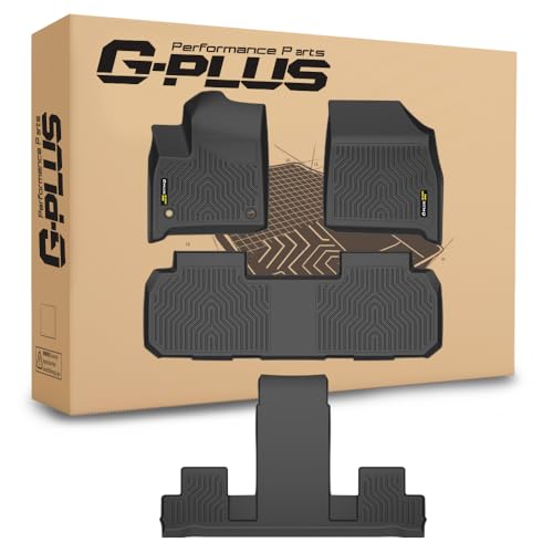 G-PLUS Floor Mats Fit for Chevy Traverse 2018-2024 7 Seats (2nd Row Bucket Seat) TPE All Weather Custom Fit Heavy Duty Floor Liners,1st & 2nd & 3rd Row Car Mats Black - size: 2018-2024|Fit Chevy Traverse|3Pcs