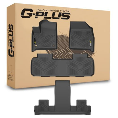 G-PLUS Floor Mats Fit for Chevy Traverse 2018-2024 7 Seats (2nd Row Bucket Seat) TPE All Weather Custom Fit Heavy Duty Floor Liners,1st & 2nd & 3rd Row Car Mats Black - size: 2018-2024|Fit Chevy Traverse|3Pcs